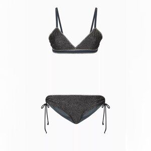NWT Benedetta skini bikini top & adjustable side tie bottom set, XL